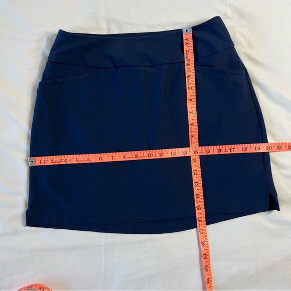 Adidas Women's Golf Star Plon Mini Skirt Small Navy With Shorts and Pockets - Picture 5 of 8